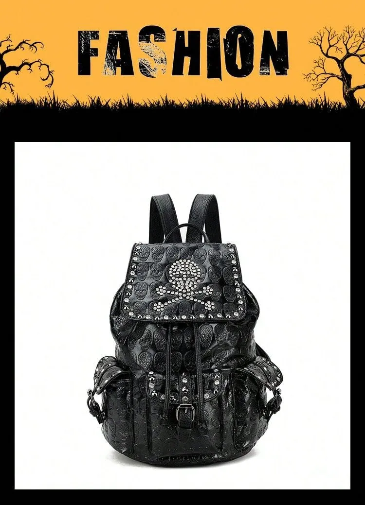 2024 Style Unisex Skull Head Backpack: Rock Your Style Everywhere