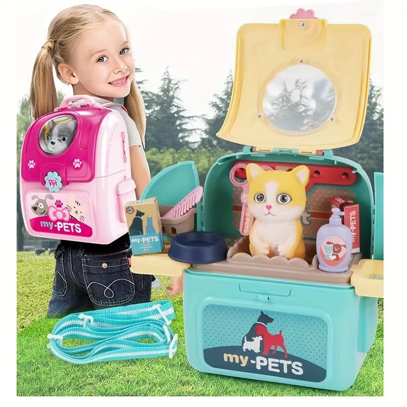 2in1 Pet Backpack Fun Toy  Cozy Space for Pets