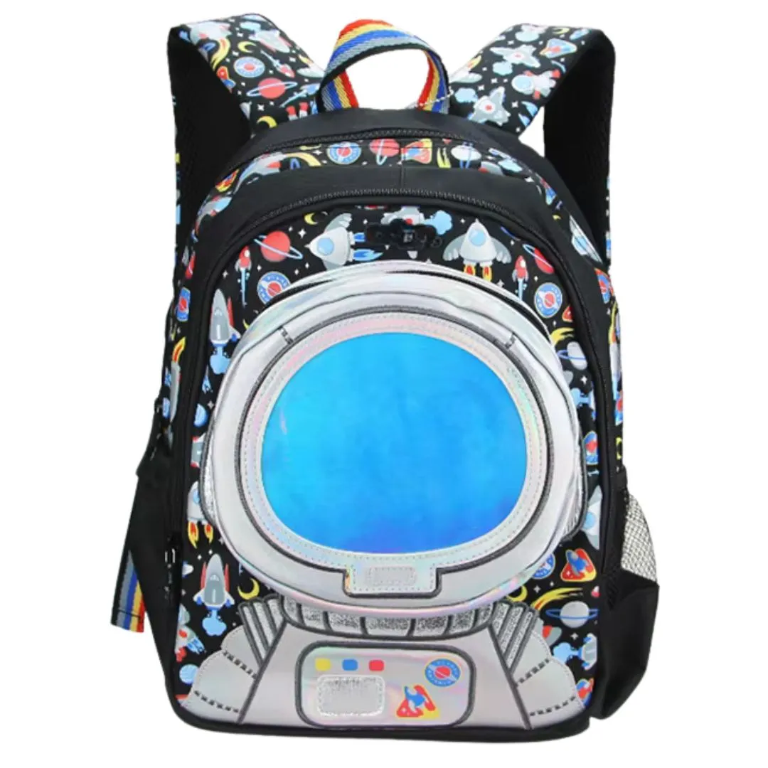 3D Design Backpack with Front Pocket for Kids (Astronaut)