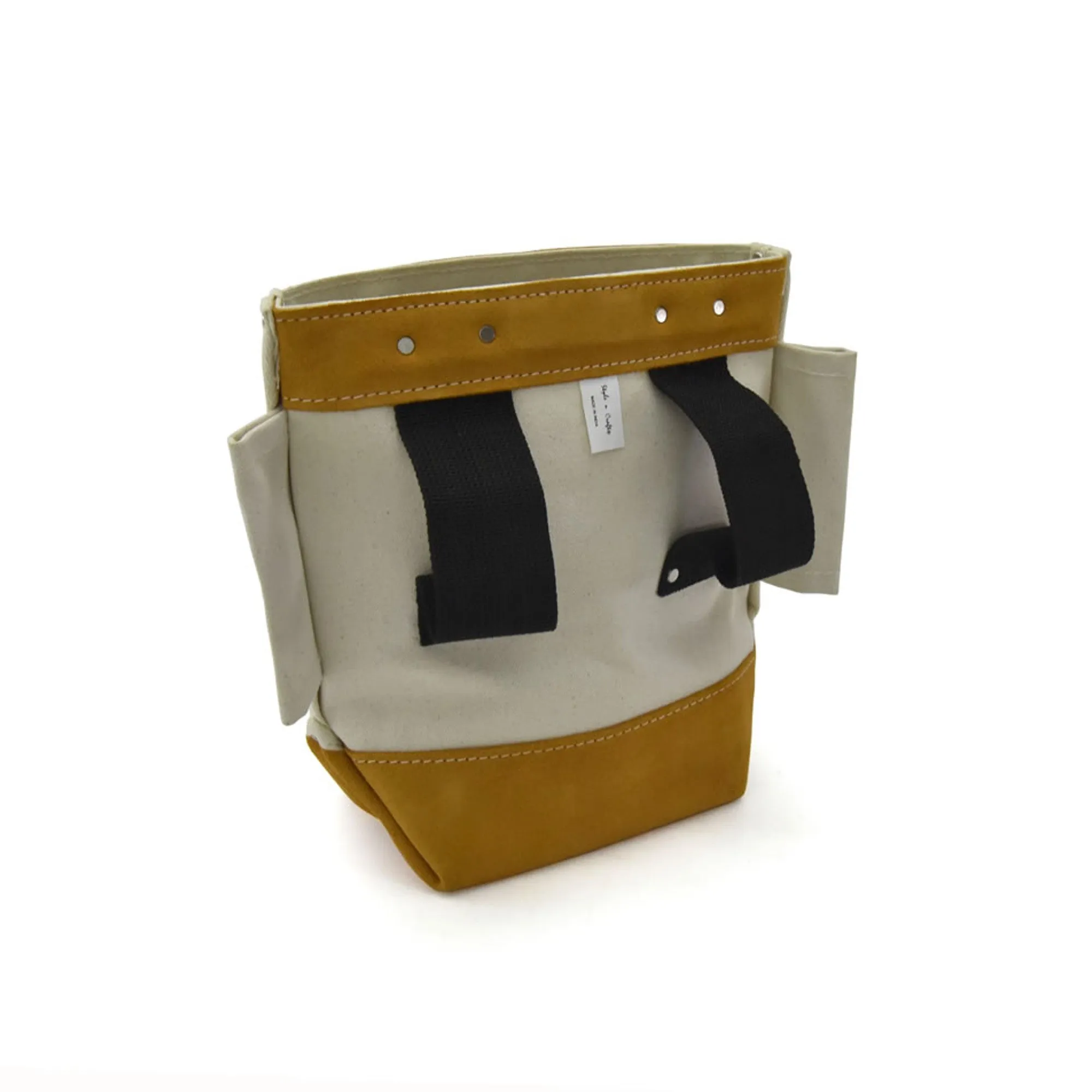 97515 - Bolt Bag with 2 Bull-Pin Loops in Canvas and Suede Leather Combination | Style n Craft