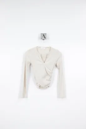 ALINEA MELANGE COMPACT RIB JERSEY L/S TWIST TOP