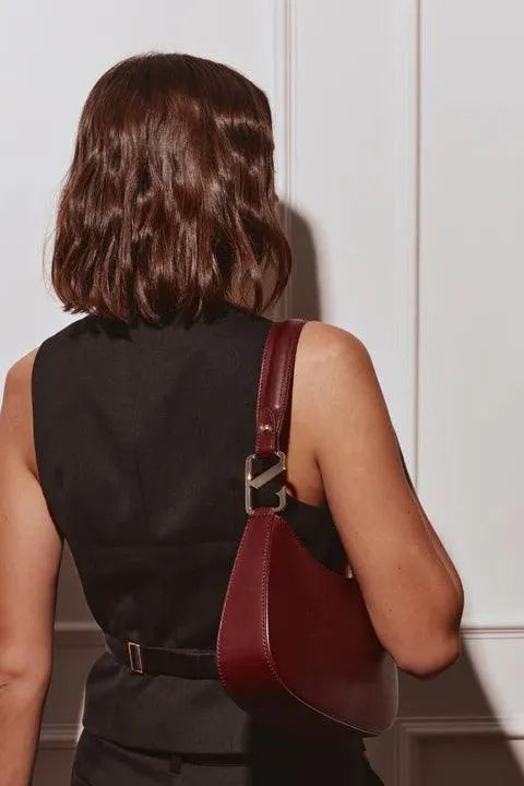 Alyssa Assymetrical Bag | Bordeaux