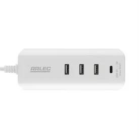 Arlec 4 Port Compact USB Charger / White