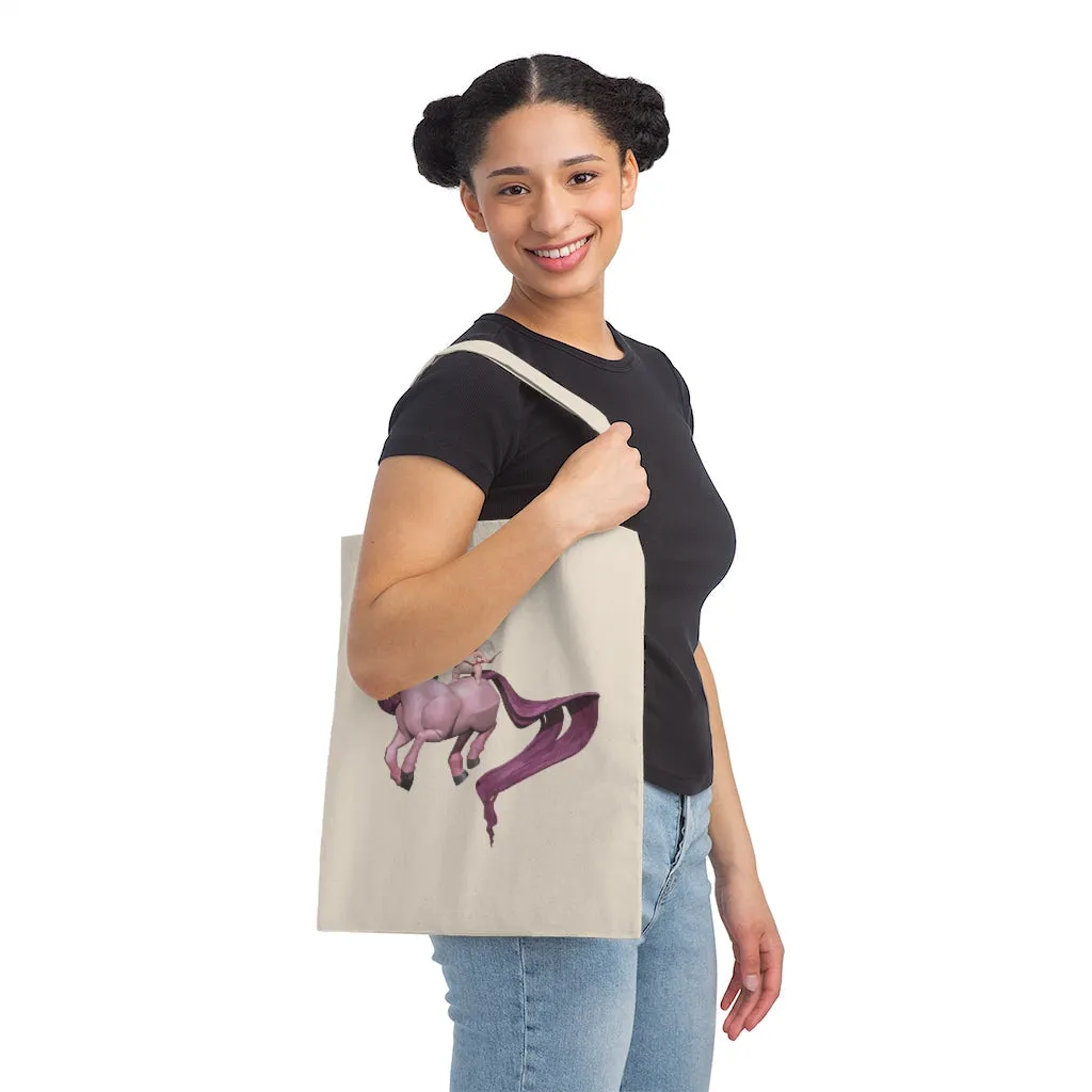 Baby Cupid and Horse Canvas Tote Bag