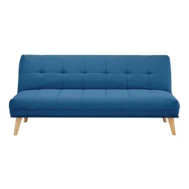 Blue 3-Seater Sofa Bed, Plush Upholstery, Durable Frame - Jovie