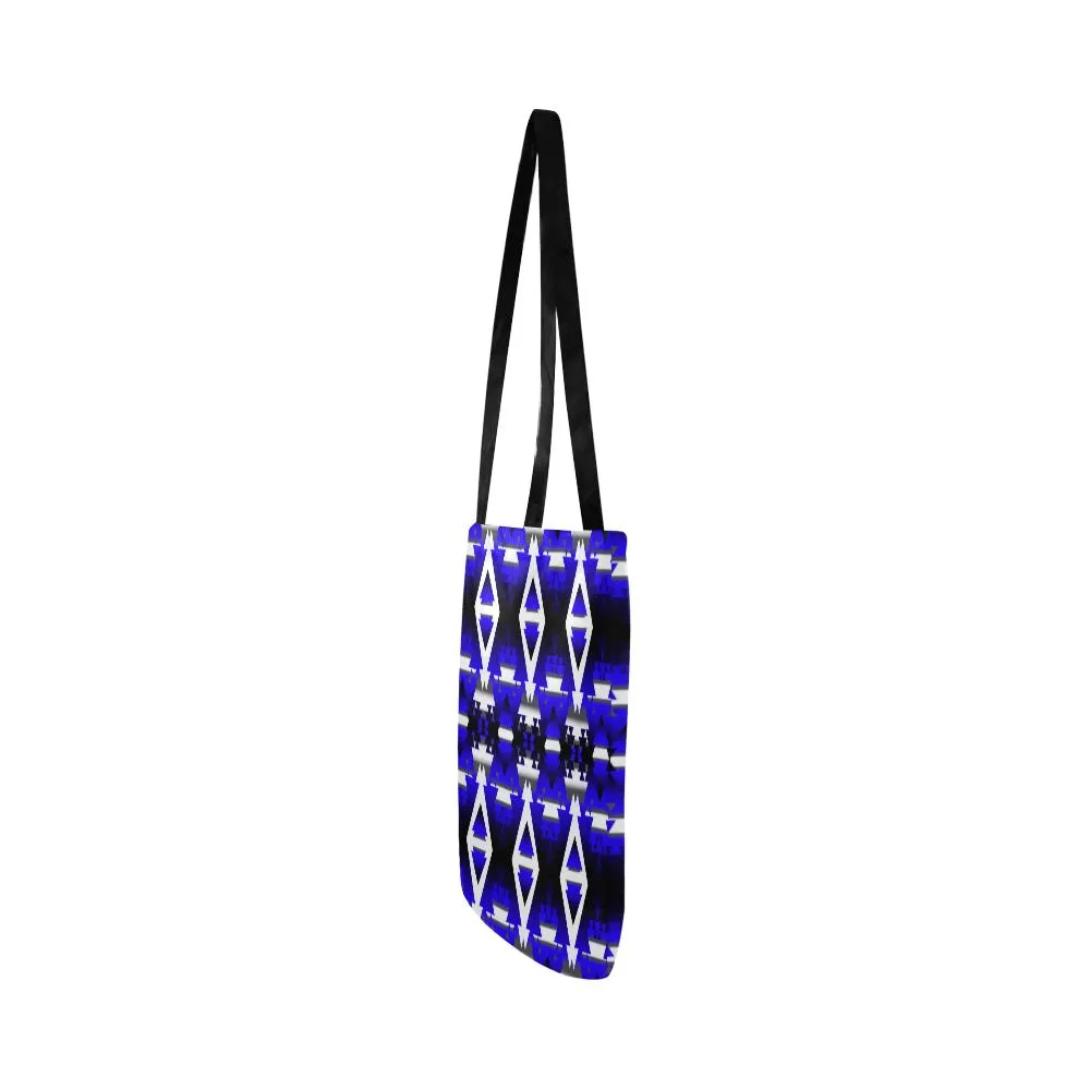 Blue Winter Camp Reusable Shopping Bag (Two sides)