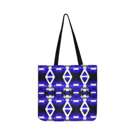 Blue Winter Camp Reusable Shopping Bag (Two sides)