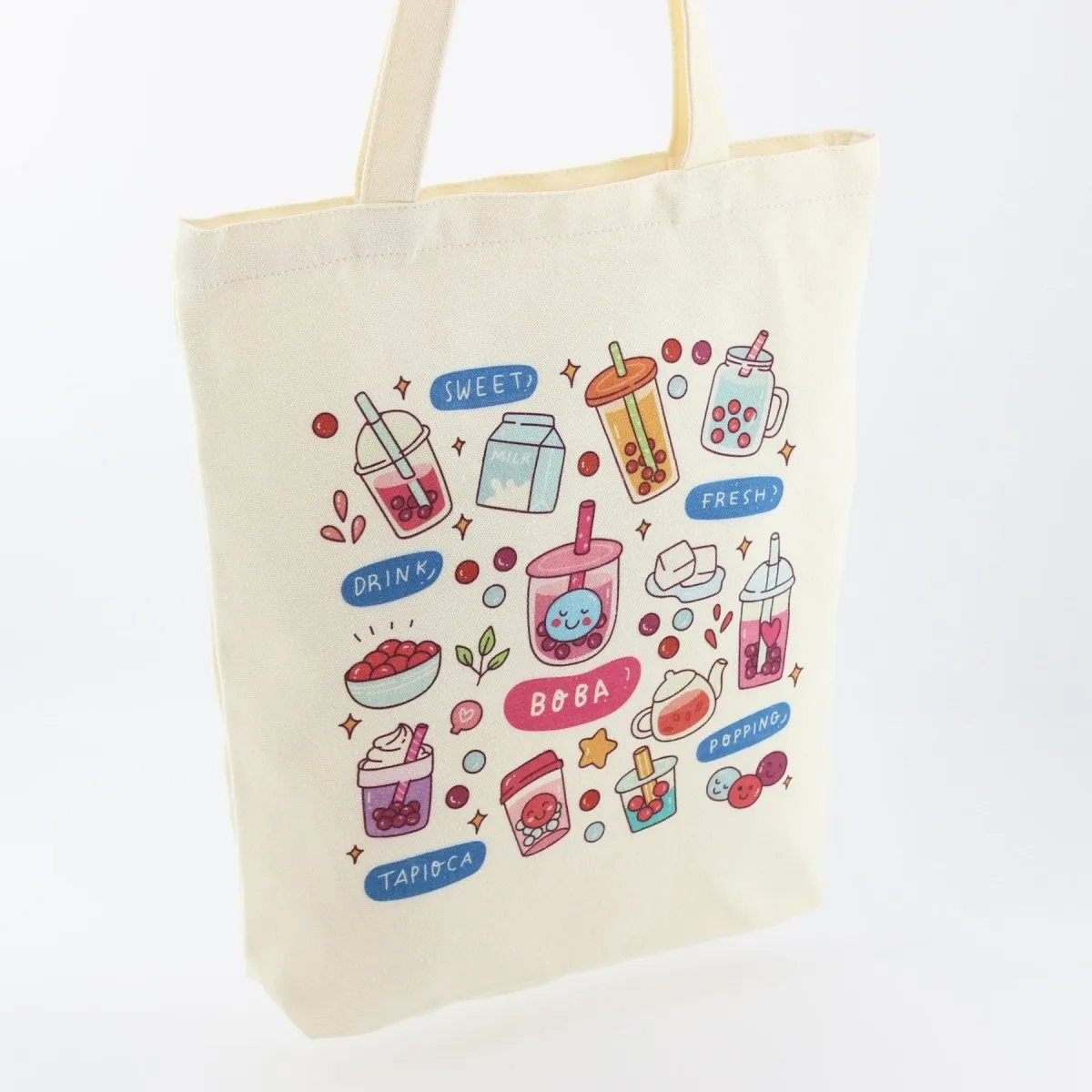 Boba Tote Bag Light Weight Canvas Large Tote Bag