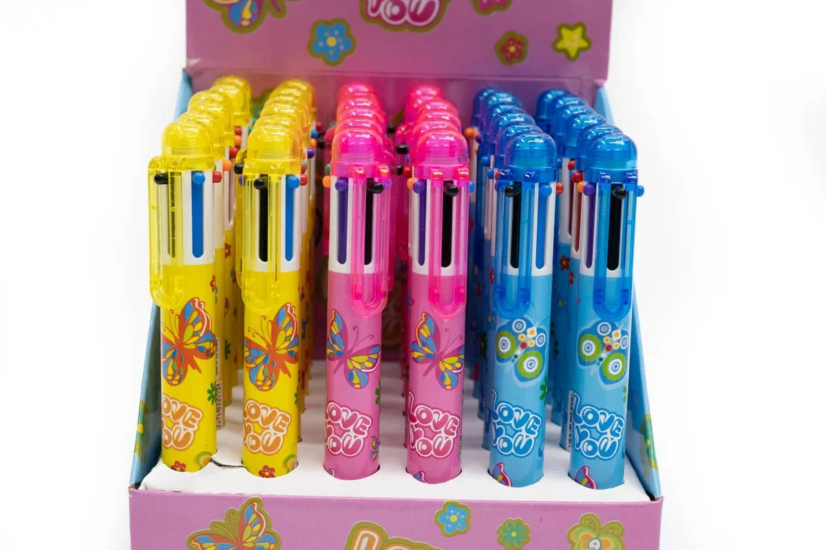 Butterfly Design Multi-Colour Clicker Pen