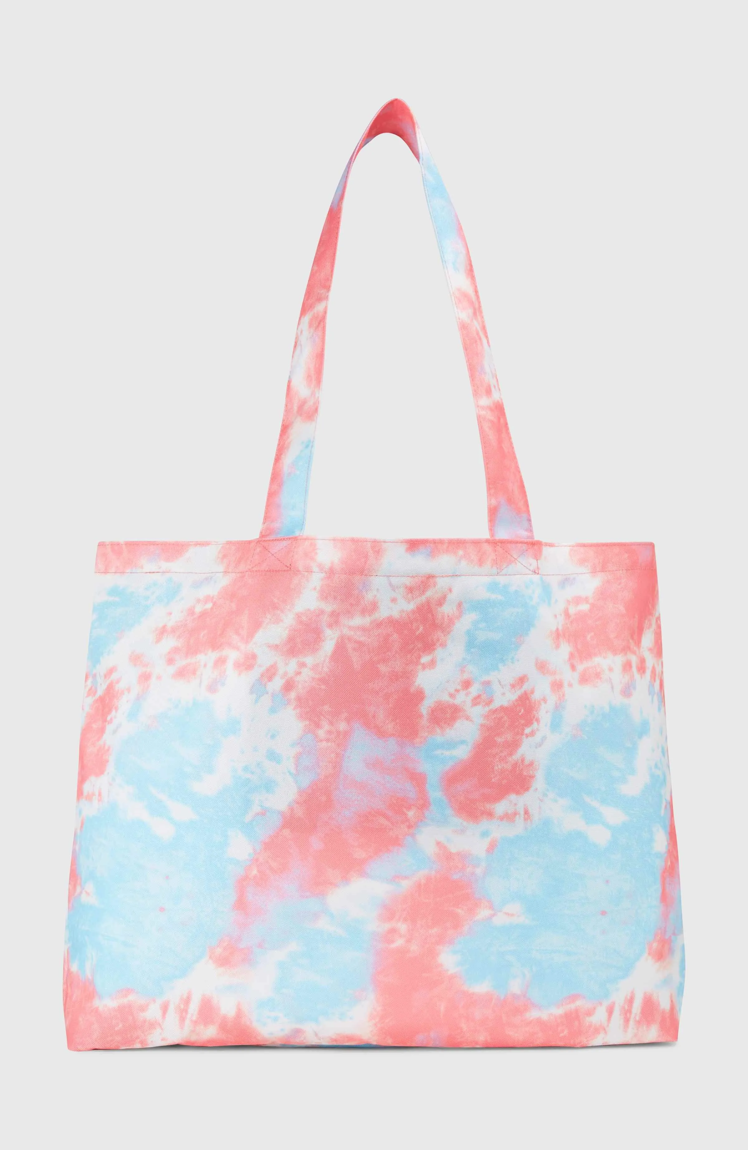 Coastal Print Tote Bag | Pink Ice Cube Tie Dye