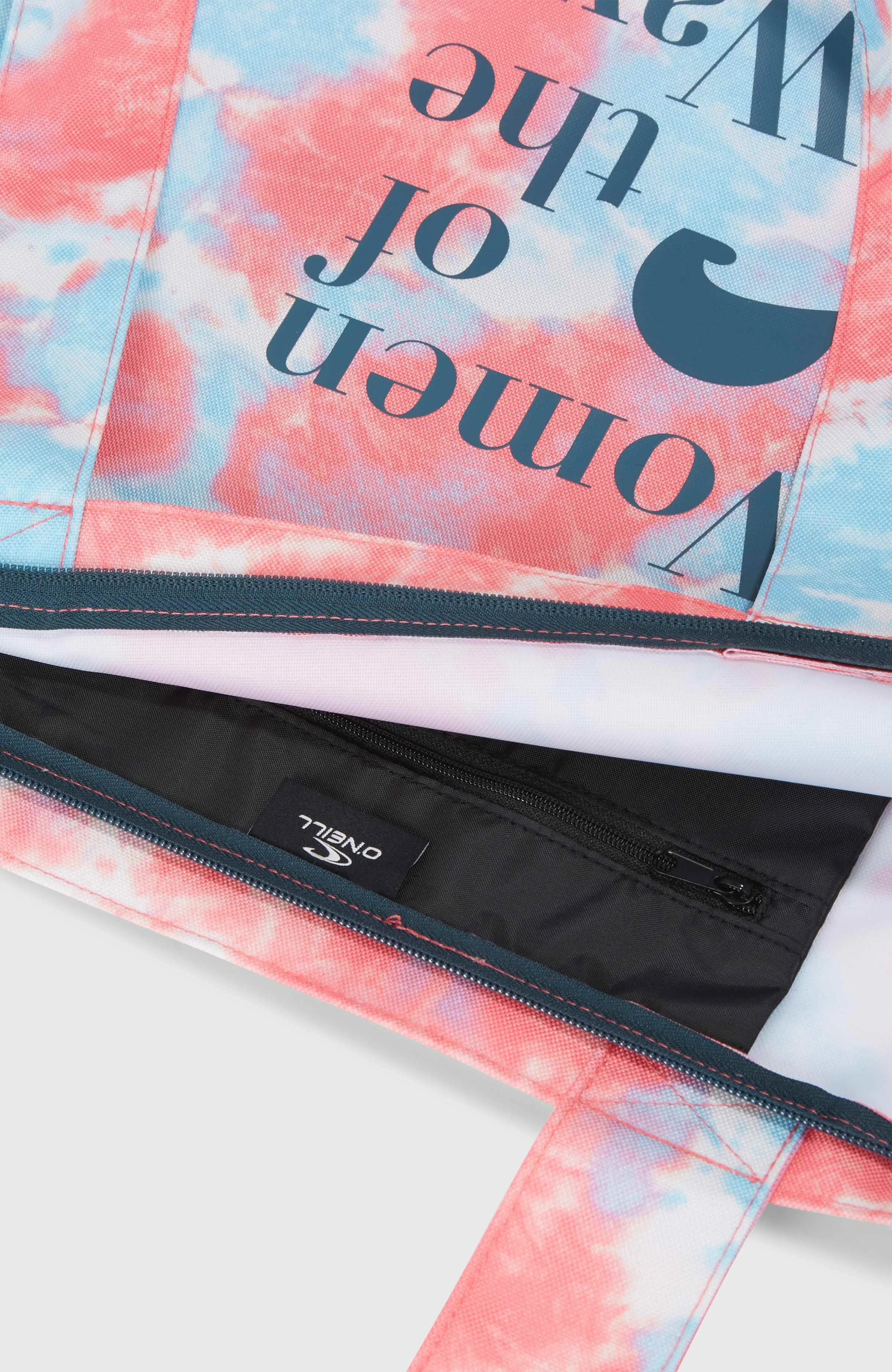 Coastal Print Tote Bag | Pink Ice Cube Tie Dye