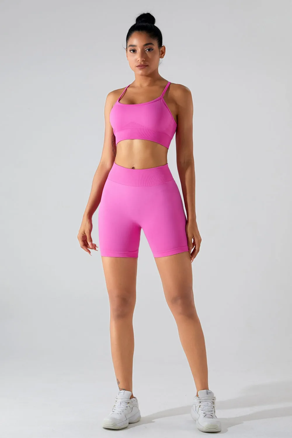 Crisscross Spaghetti Strap Active Cami