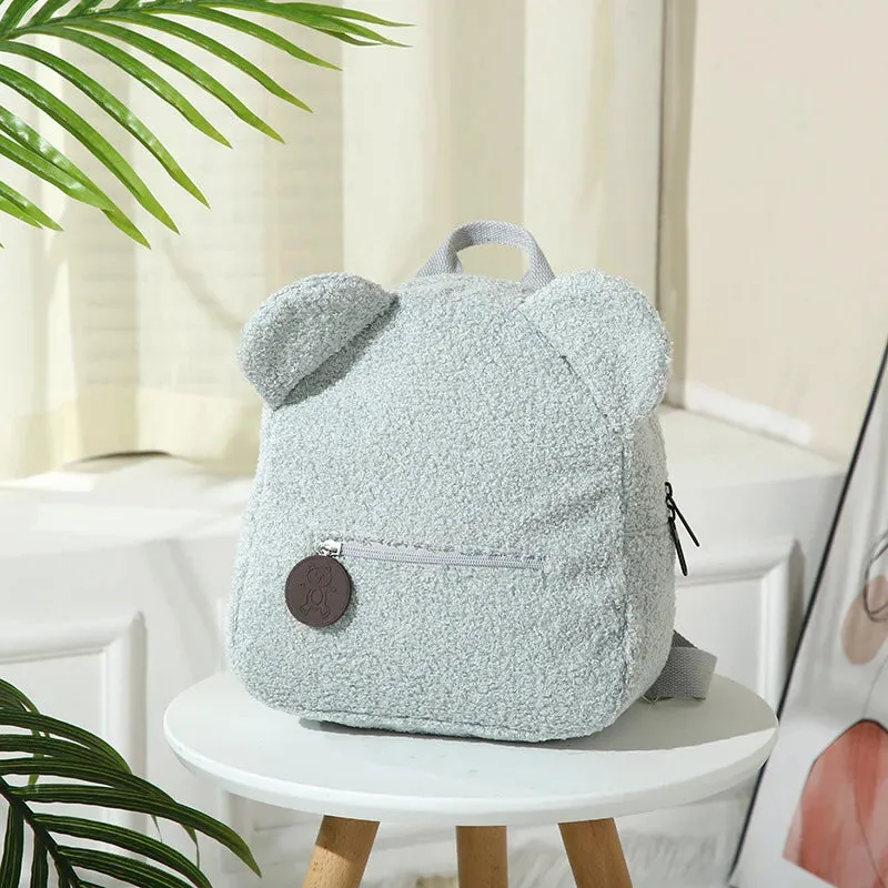 Customized Embroidery Bear Backpack Embroidered Portable Children Travel Shopping Rucksack Women's Cute Bear Shoulder Backpack