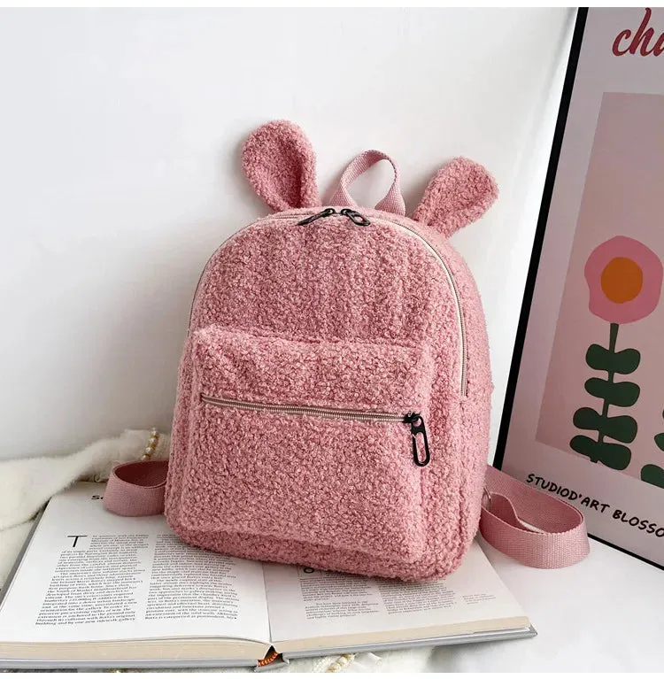 Customized Embroidery Bear Backpack Embroidered Portable Children Travel Shopping Rucksack Women's Cute Bear Shoulder Backpack