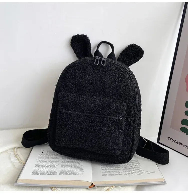 Customized Embroidery Bear Backpack Embroidered Portable Children Travel Shopping Rucksack Women's Cute Bear Shoulder Backpack