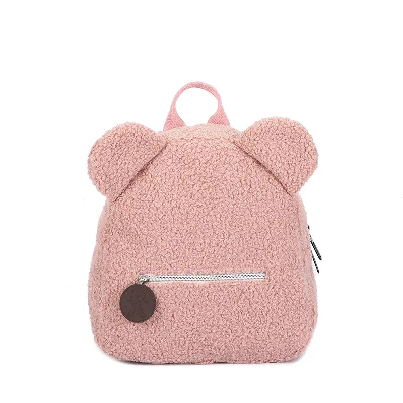 Customized Embroidery Bear Backpack Embroidered Portable Children Travel Shopping Rucksack Women's Cute Bear Shoulder Backpack