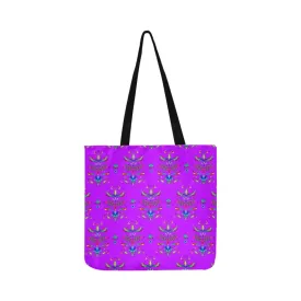 Dakota Damask Purple Reusable Shopping Bag (Two sides)