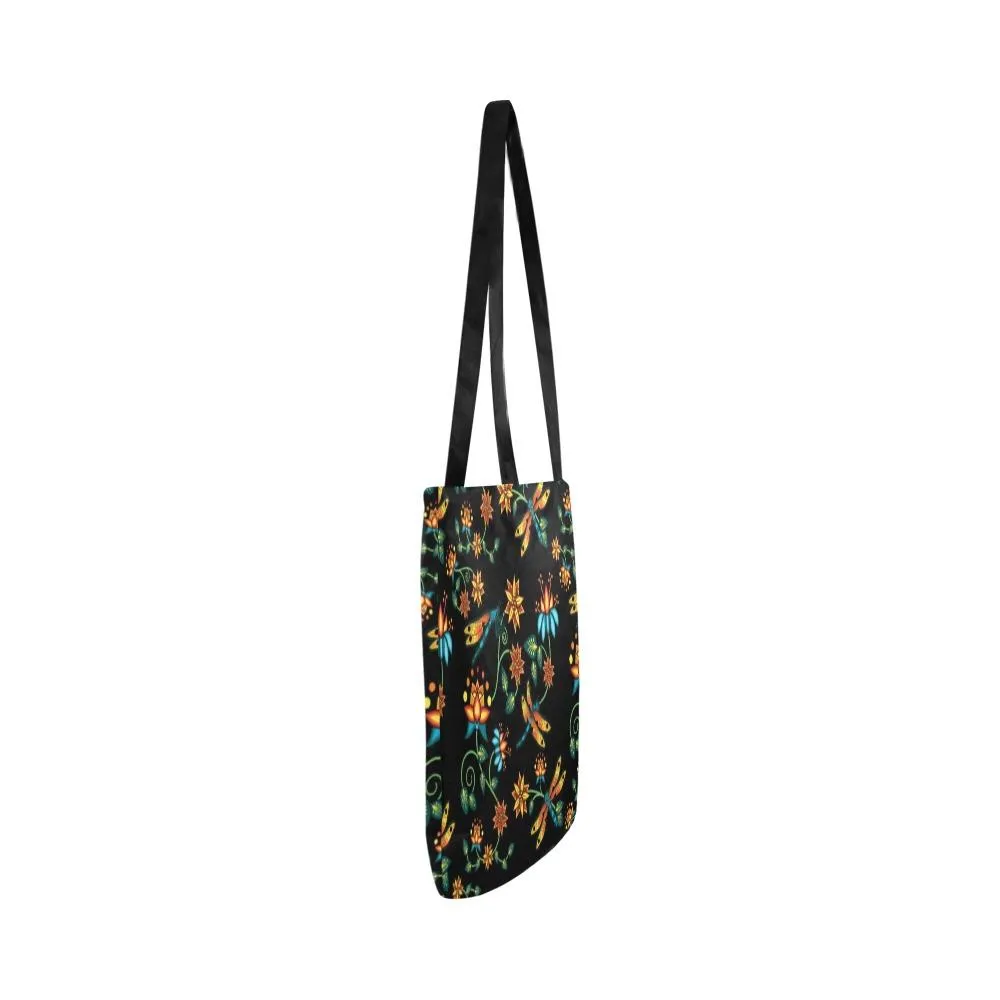 Dragon Lily Noir Reusable Shopping Bag (Two sides)