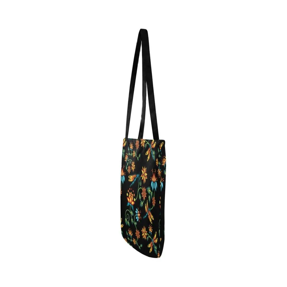 Dragon Lily Noir Reusable Shopping Bag (Two sides)