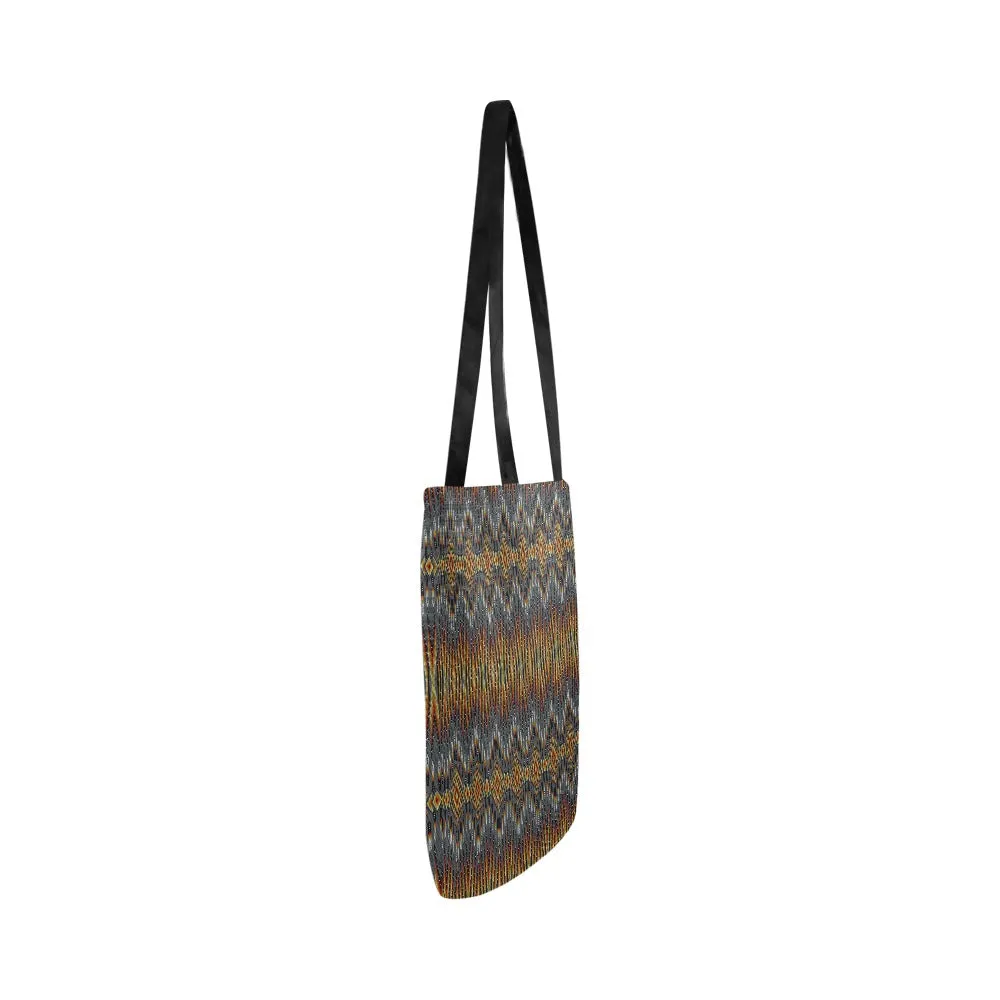 Fire Feather Grey Reusable Shopping Bag (Two sides)