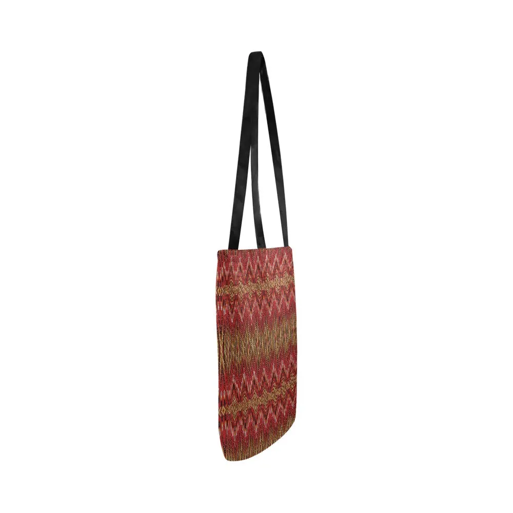 Fire Feather Red Reusable Shopping Bag (Two sides)