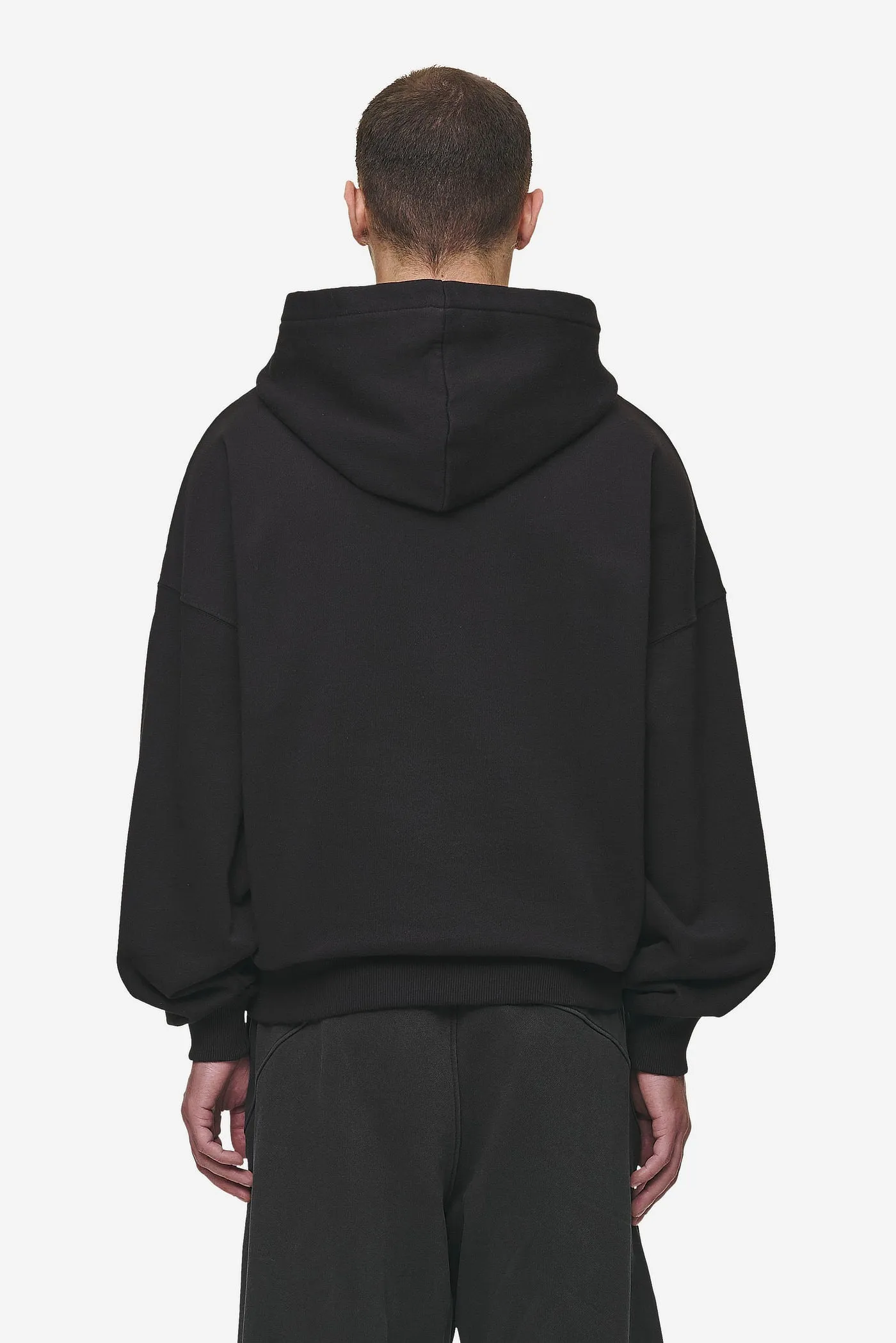 Iron Boxy Hoodie Washed Black