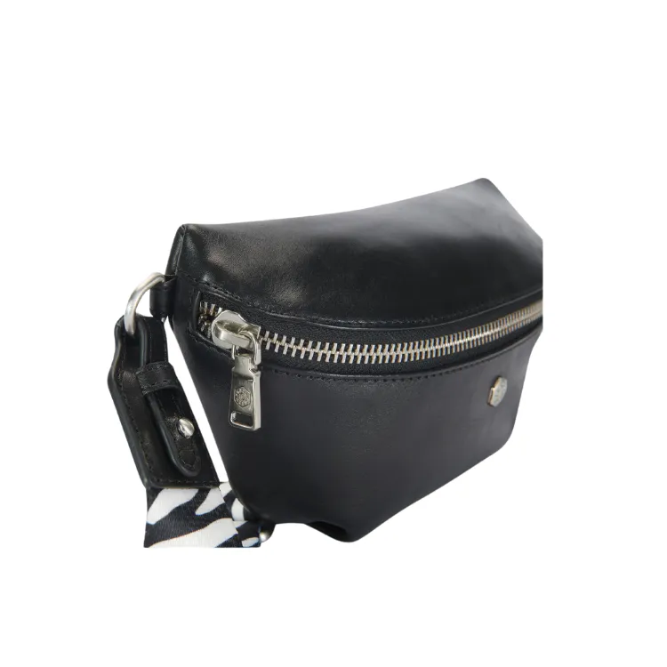 Jekyll & Hide Osaka Slim Ladies Leather Waist Bag - Black