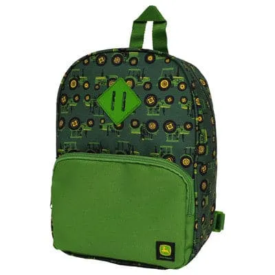 John Deere Kid's Dark Green Tractor Print Backpack