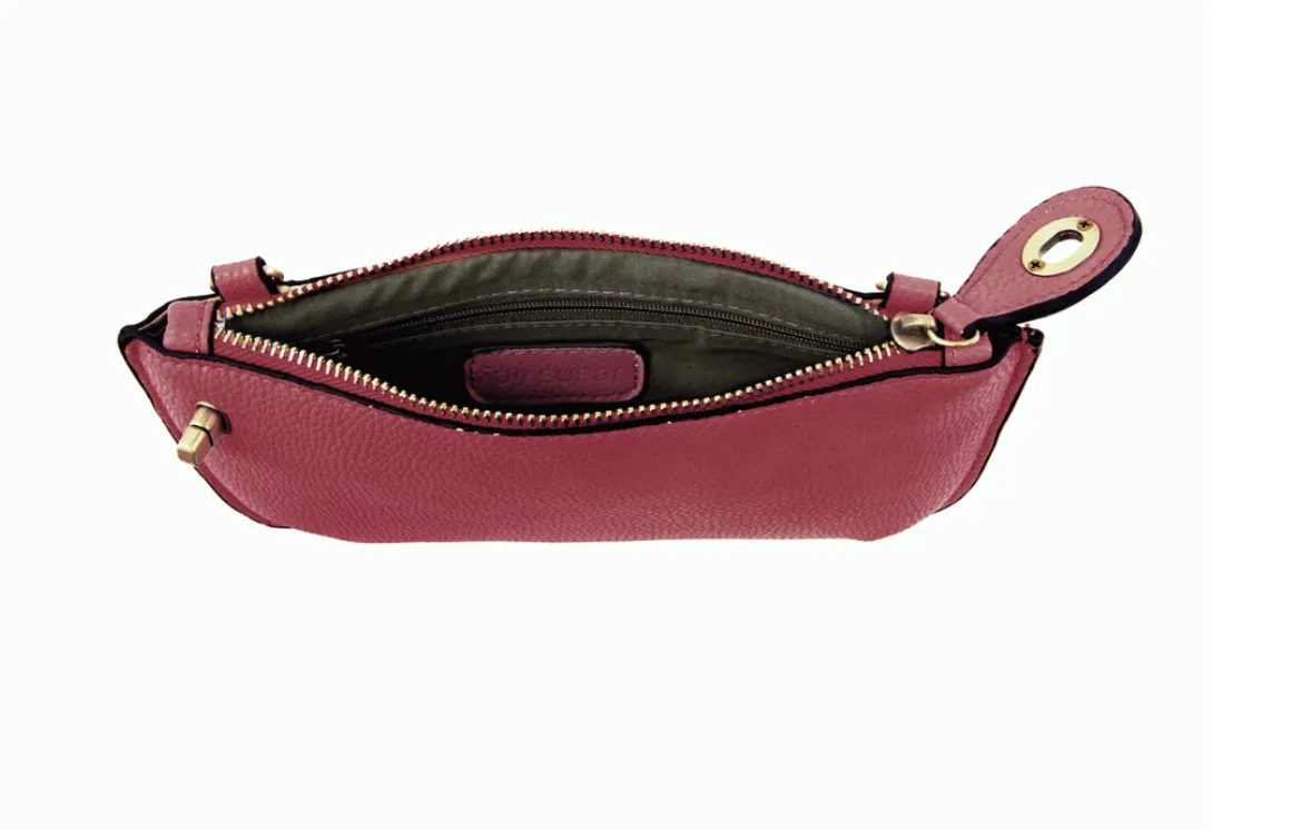 Joy Susan Mini Crossbody Wristlet Clutch - Raspberry