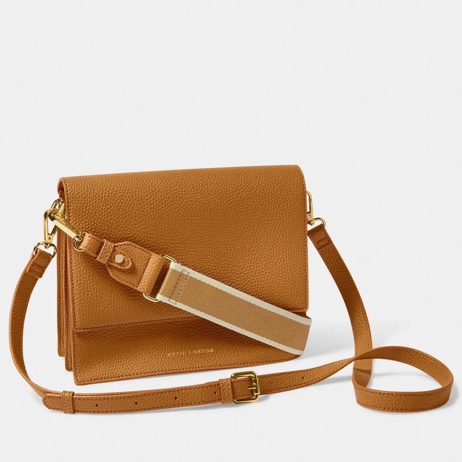 Katie Loxton Orla Crossbody Canvas Strap Bag Tan