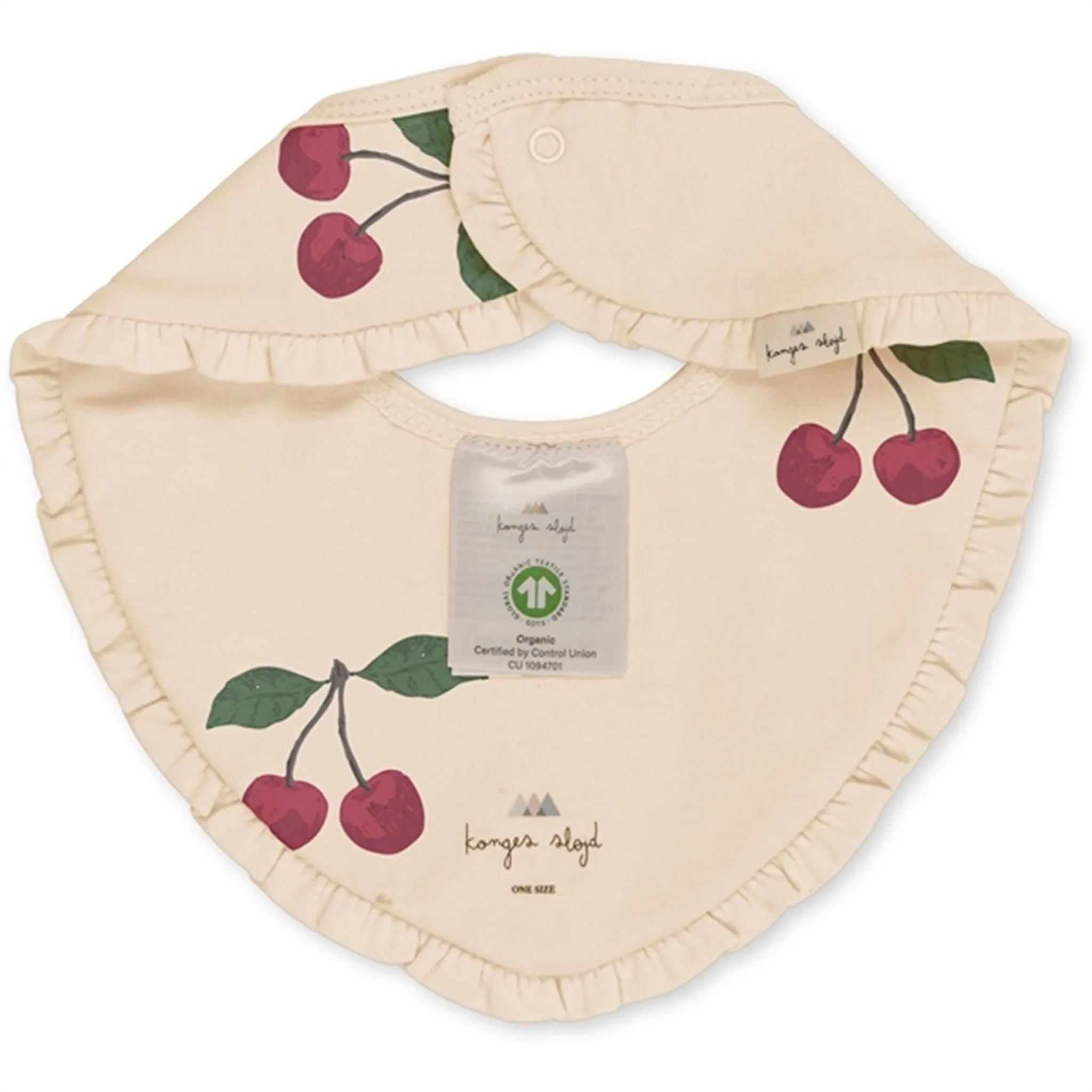 Konges Sløjd Ma Grande Cerise/Nouvelle Peach Basic 2-Pack Bib Frill