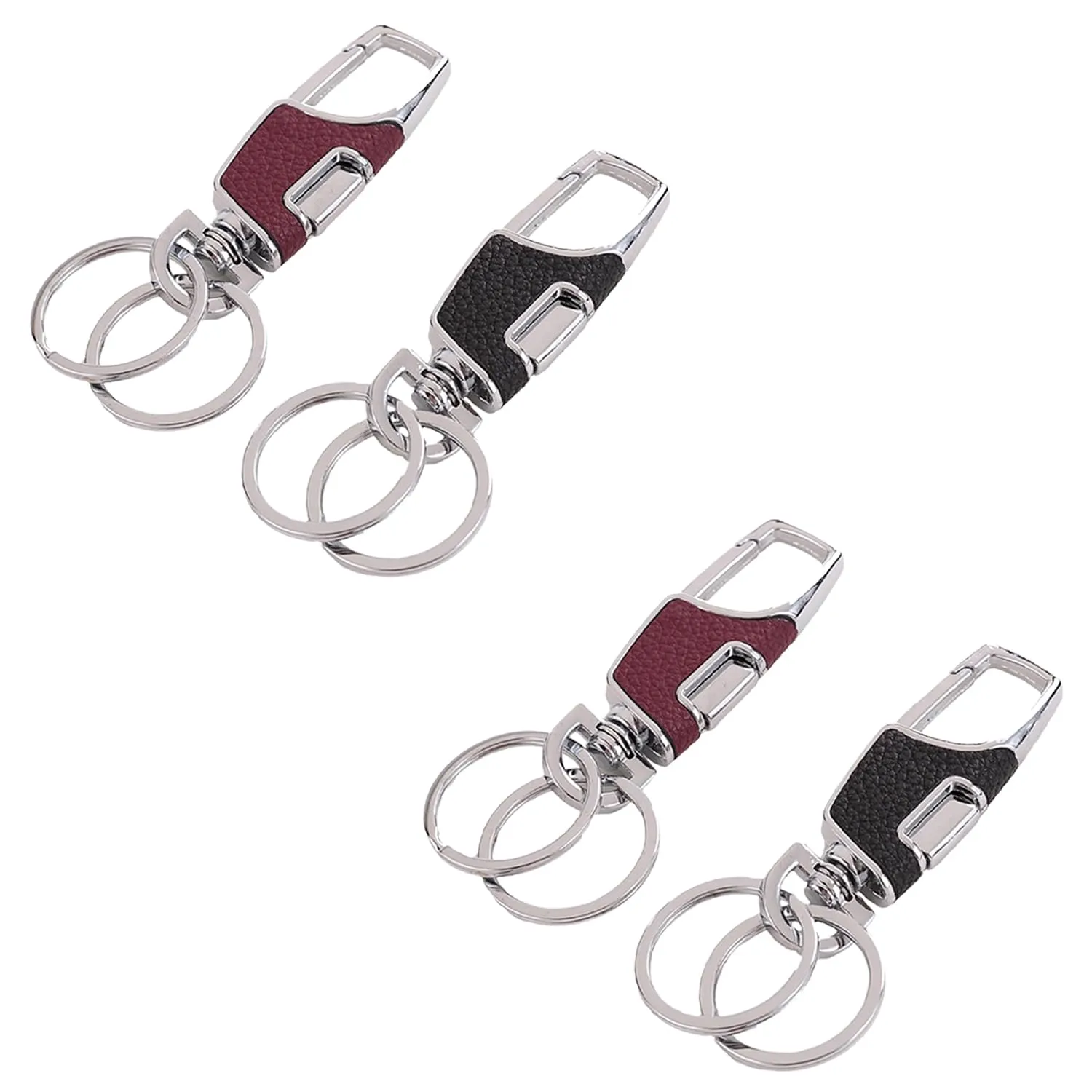 Kuber Industries Keychain/Keyring/Key Tag|Car Key Clip, Key Holder, Key Organizer|Pack of 4| (Multi)