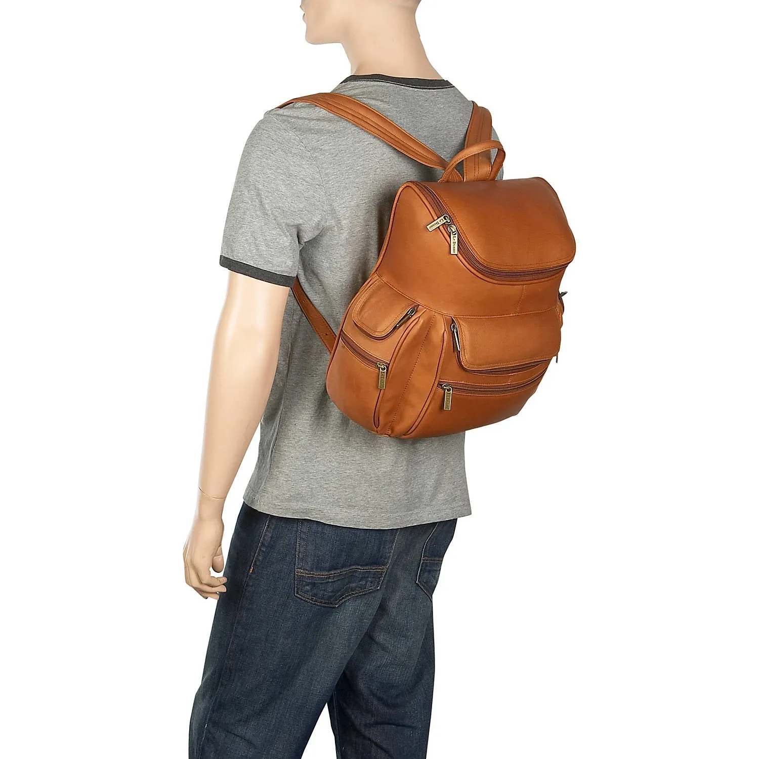 Leather Laptop Backpack