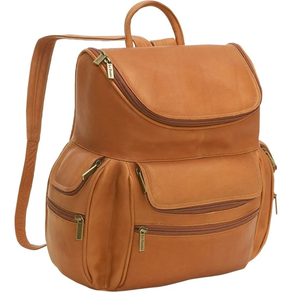 Leather Laptop Backpack