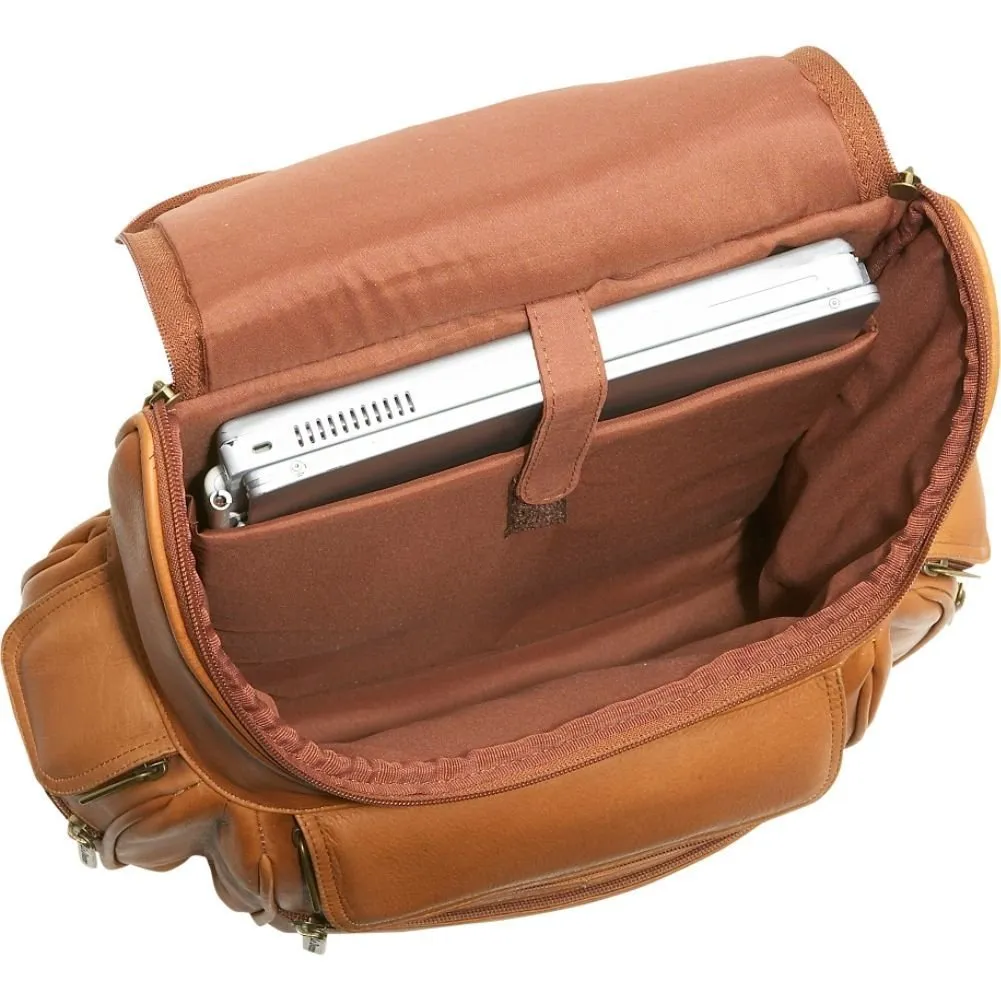 Leather Laptop Backpack