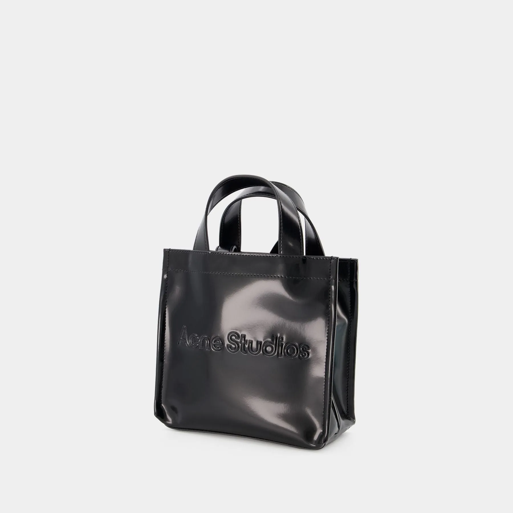 Logo Mini Tote Bag - Acne Studios -  Black - Cotton