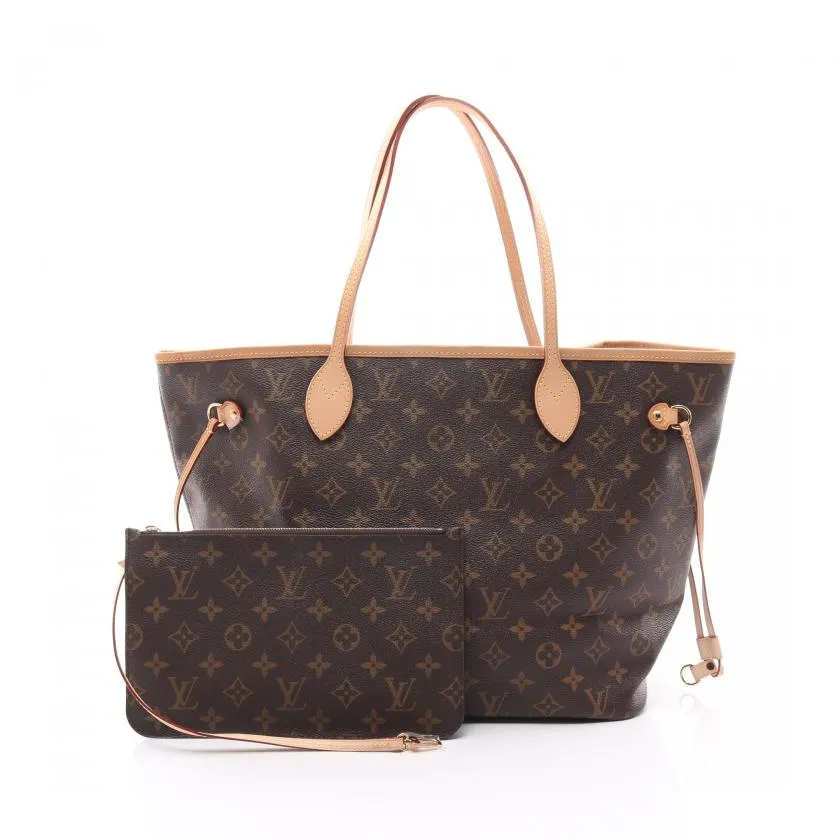 Louis Vuitton Monogram Neverfull MM Tote Bag,Brown