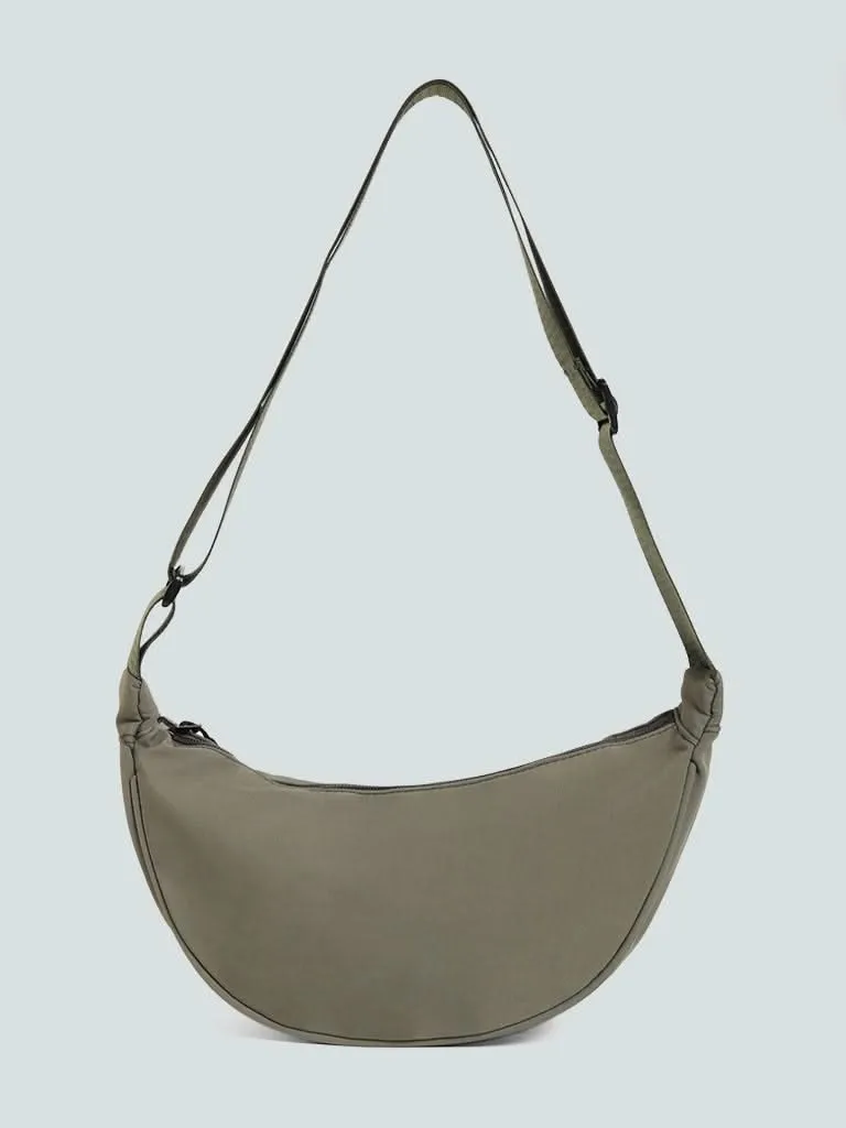 LOV Khaki Sling Cross Body Bag