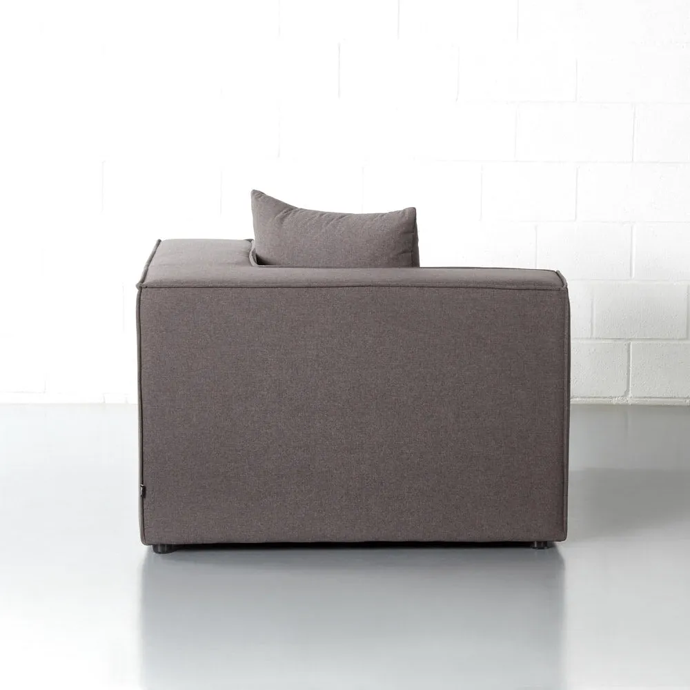 MASON - Dark Grey Fabric Corner Chair Module