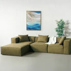 MASON - Green Fabric Modular Sectional (4 piece)