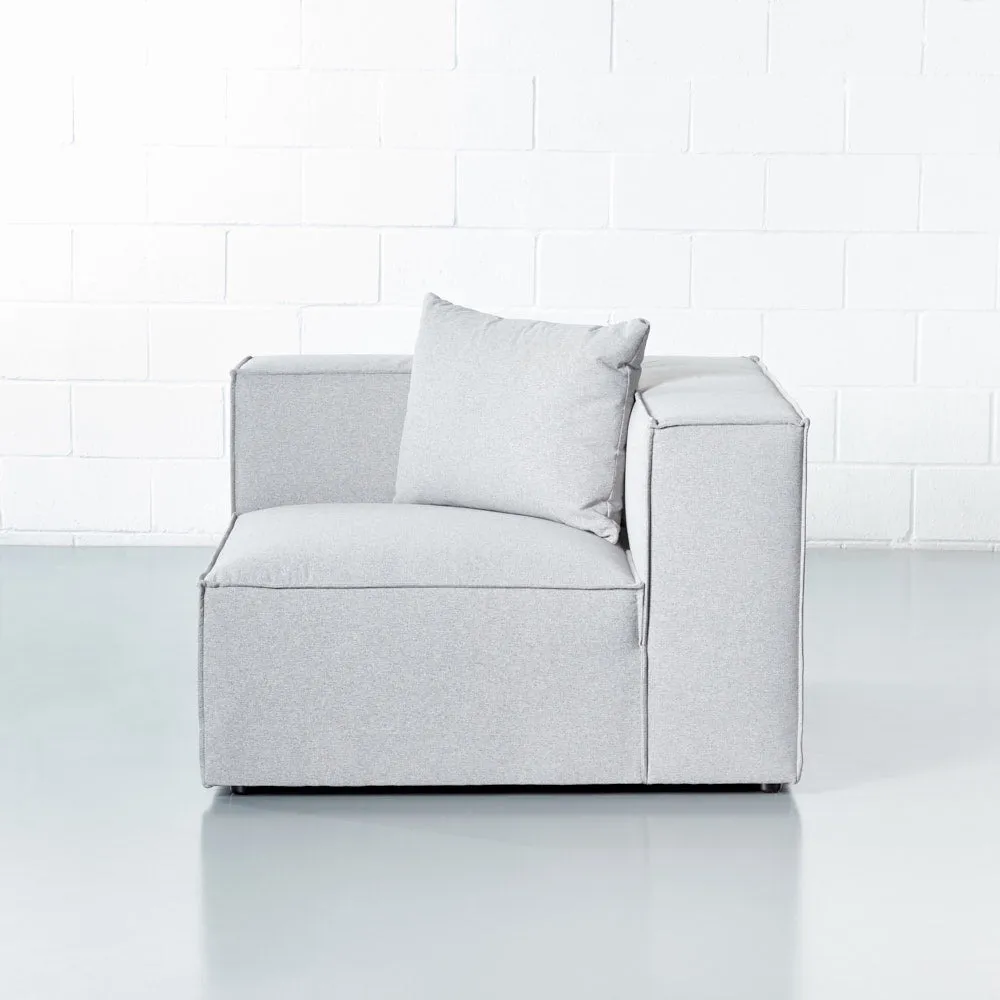 MASON - Light Grey Fabric Corner Module