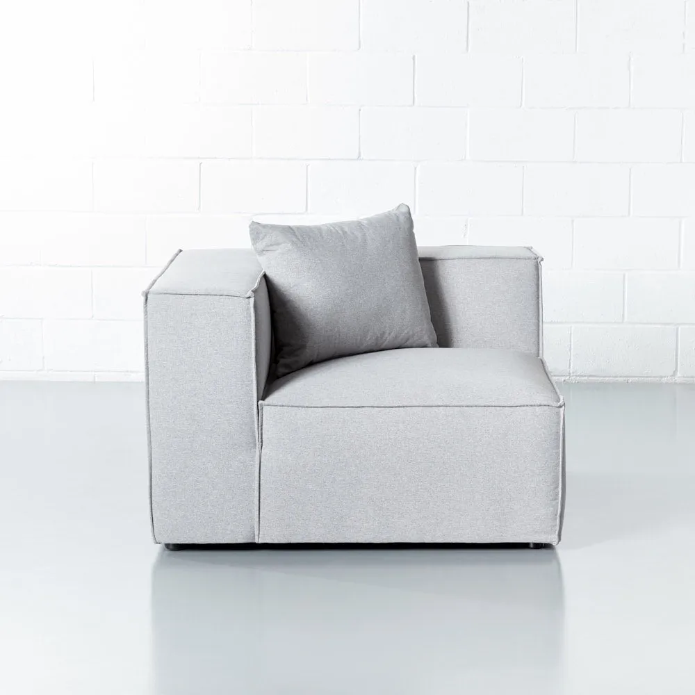 MASON - Light Grey Fabric Corner Module