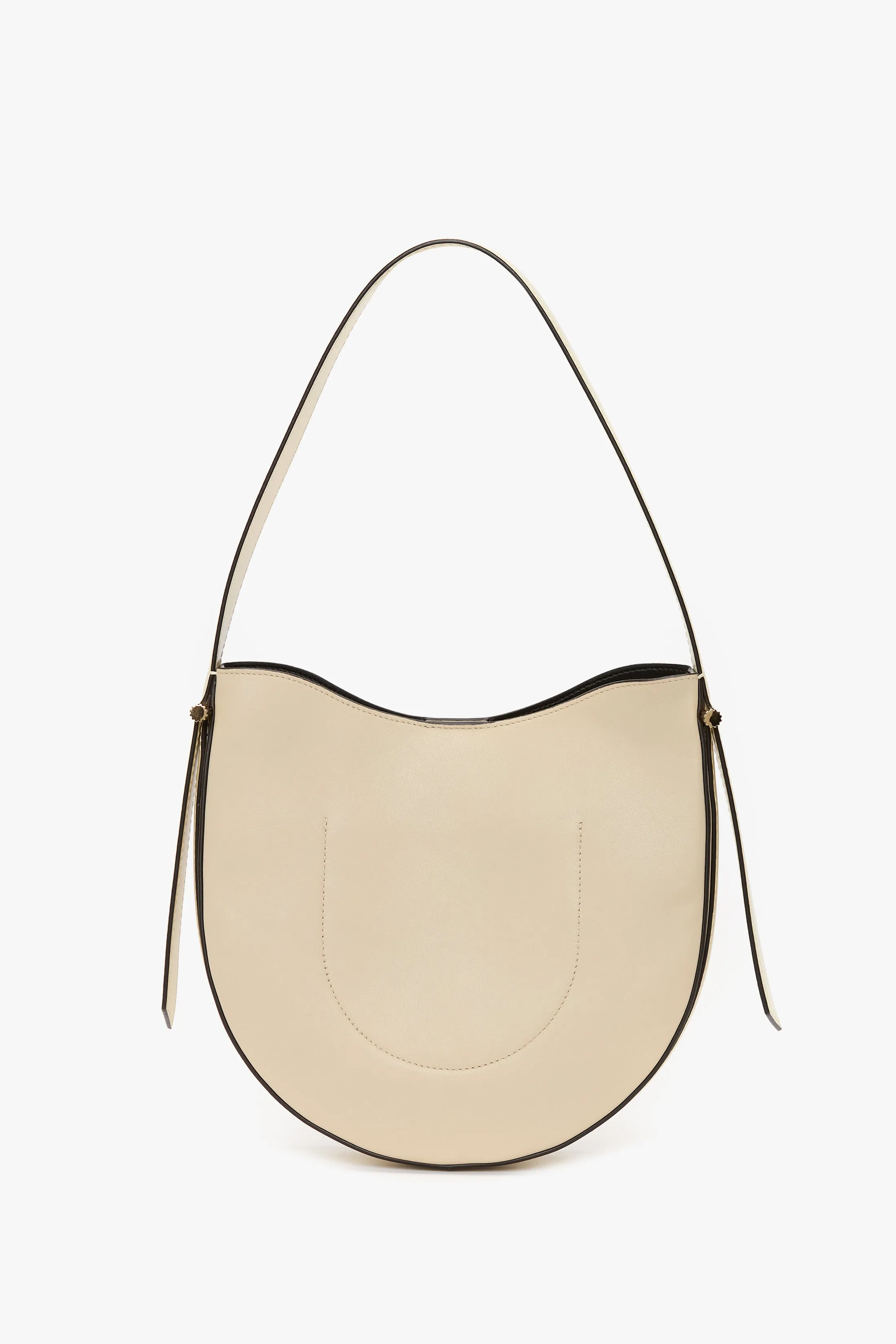 Medium Dia Hobo Bag In Ivory Smooth Leather