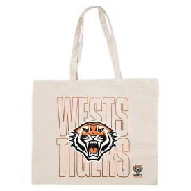 NRL Canvas Tote Bag - West Tigers - Re-Useable Carry Bag