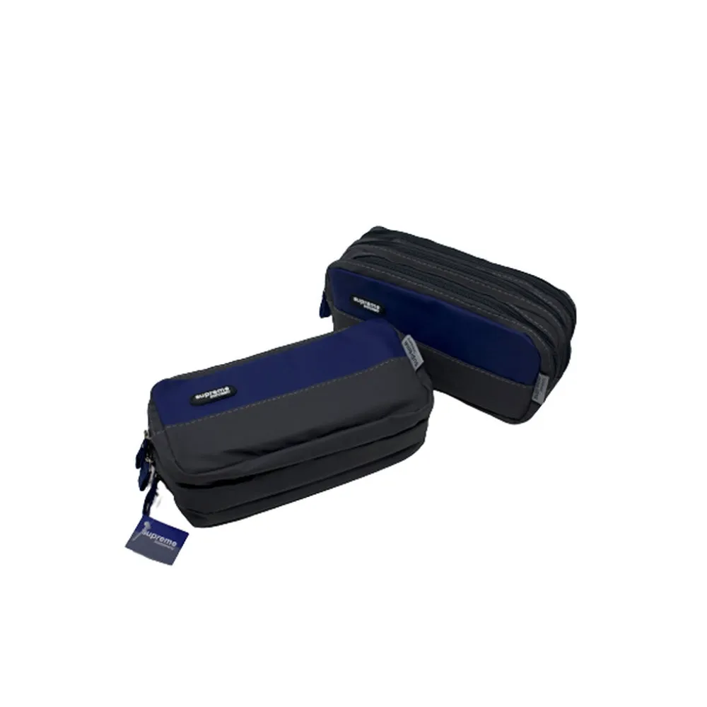 Pencil Case Triple Wax Blue