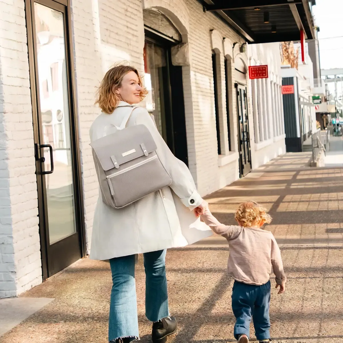 PPB - Meta Backpack - Sand Cable Stitch Leatherette