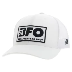 "BFO" Hat White w/Black & White Patch