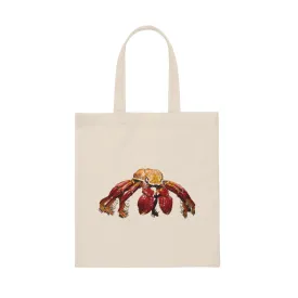 Red Crab Canvas Tote Bag