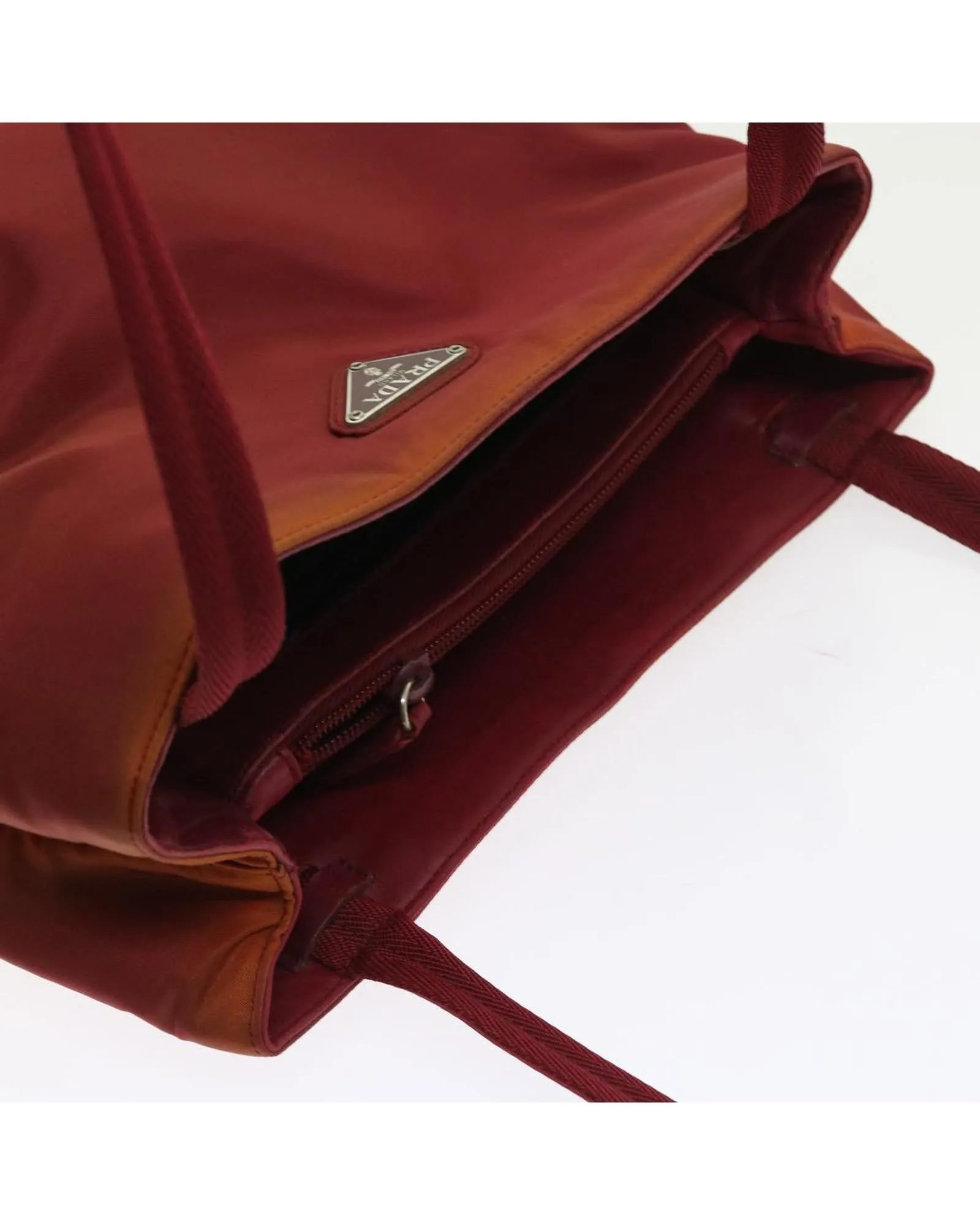 Red Nylon Hand Bag