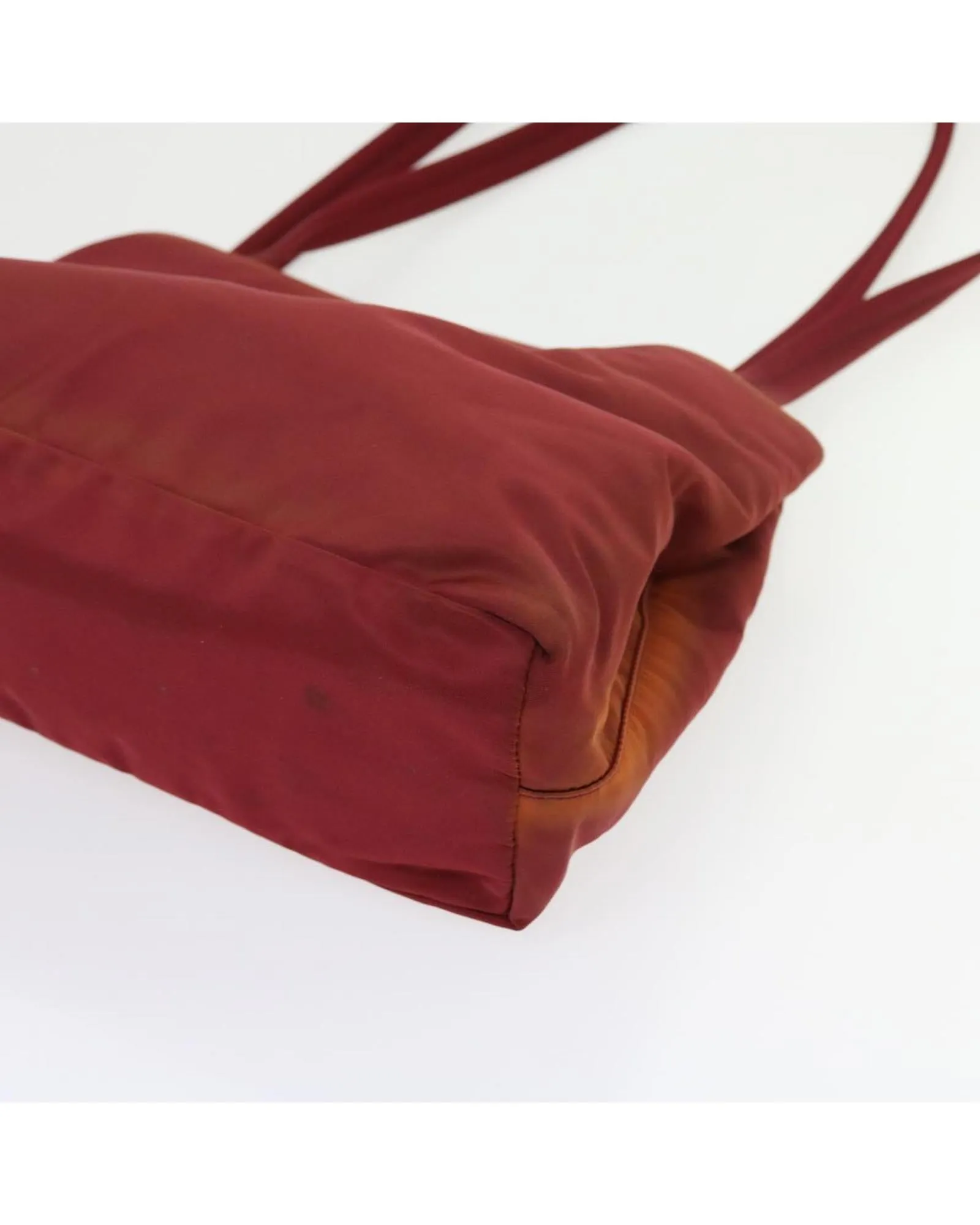 Red Nylon Hand Bag